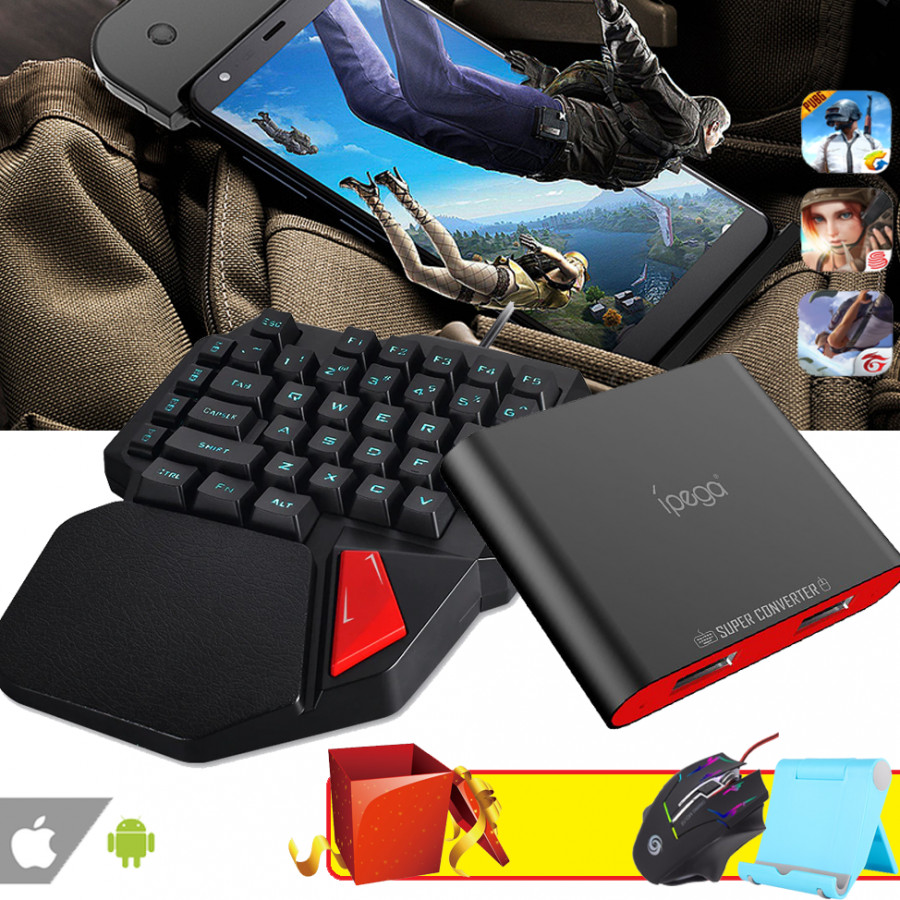 Bộ Bàn Phím Giả Cơ K108 + Thiết Bị Bluetooth IPEGA PG-9116 Kèm Quà Tặng Hấp Dẫn - Hàng Nhập Khẩu