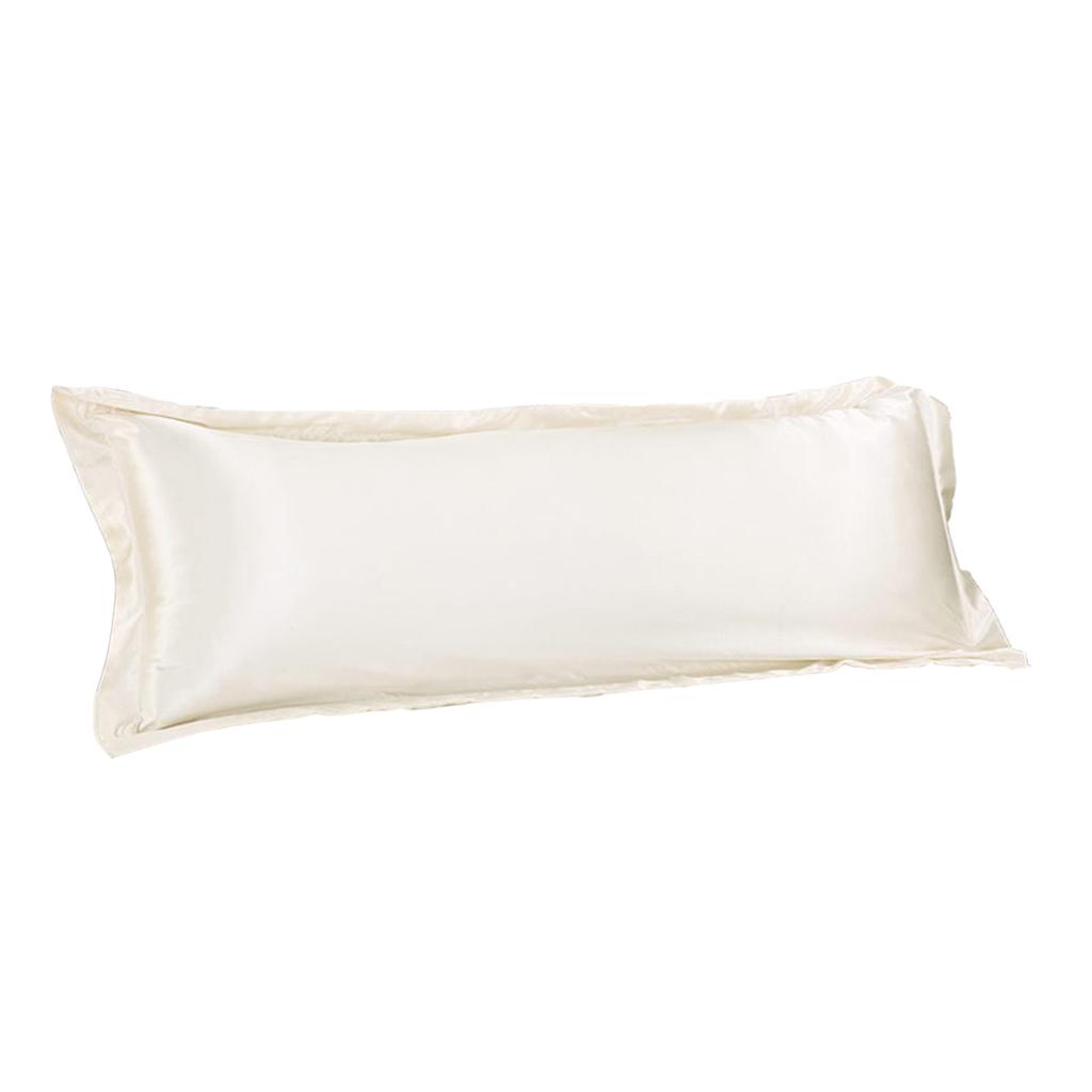 Solid Color Luxury Silk Body Full Long Pillow Pillow Case Cover Pillowcase