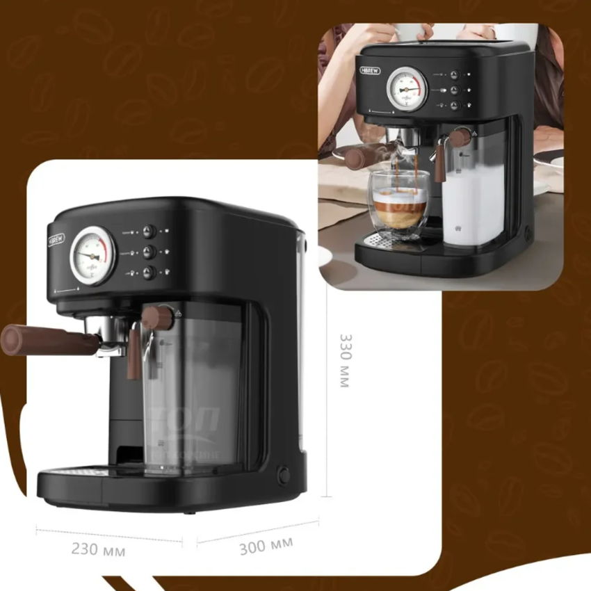 Máy pha cà phê Espresso chuyên nghiệp thương hiệu Mỹ HiBREW cao cấp H8A - Hàng Nhập Khẩu