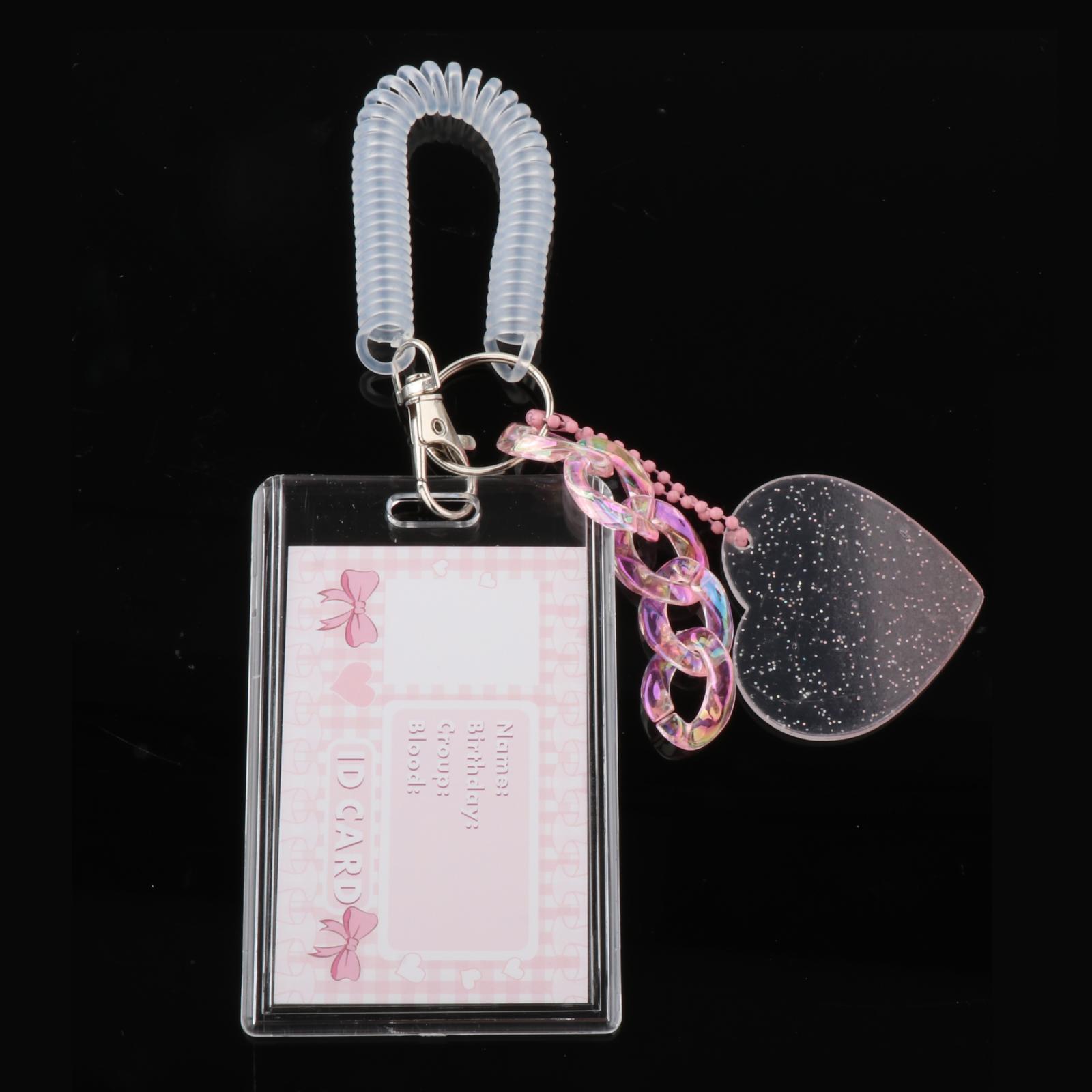 Acrylic Photocard Holder ID Card Case Cover Photo Protector Cute Portable for Teachers
