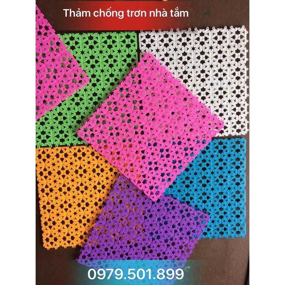 Combo 6 thảm chống trơn nhà tắm hoa cúc size 30*30cm