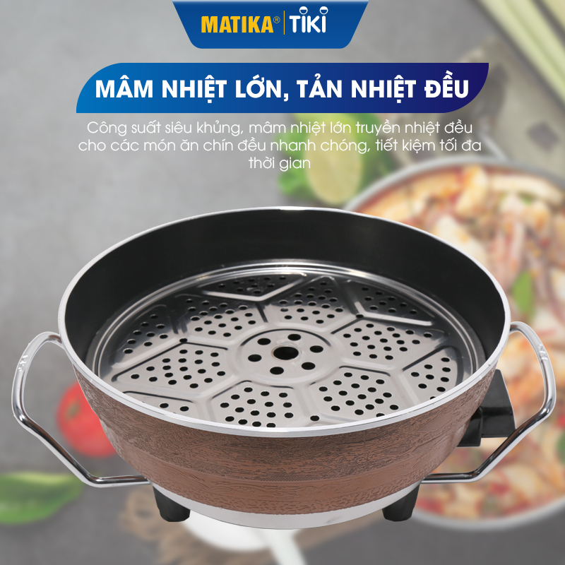 Chảo Điện Đa Năng MATIKA Công Suất 1400W MTK-9030 - Hàng chính hãng