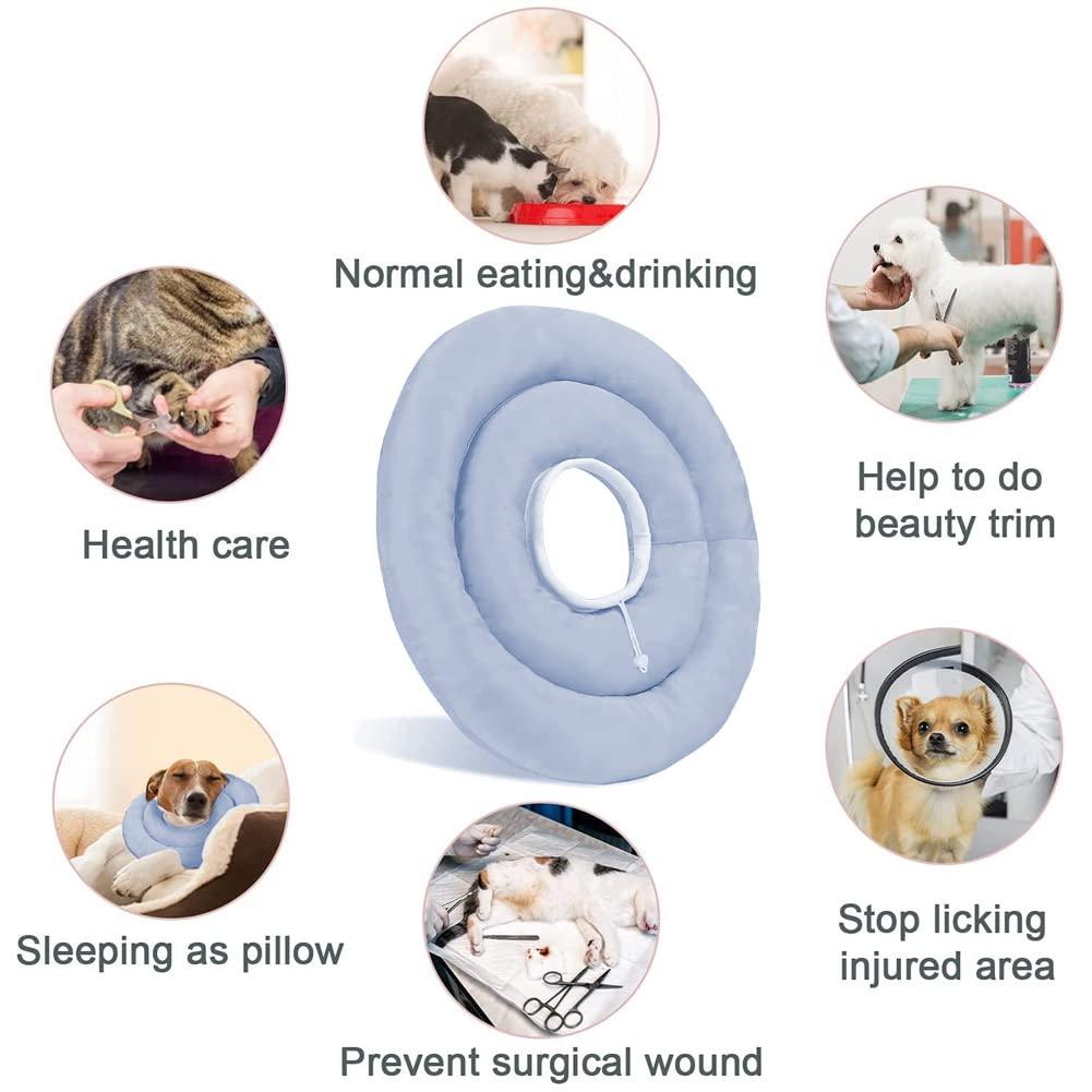 Vòng cổ cho mèo Vòng cổ cho chó Vòng cổ chống liếm cho mèo Vòng cổ chống trầy xước, có thể điều chỉnh, phục hồi Thích hợp cho mèo và chó nhỏ