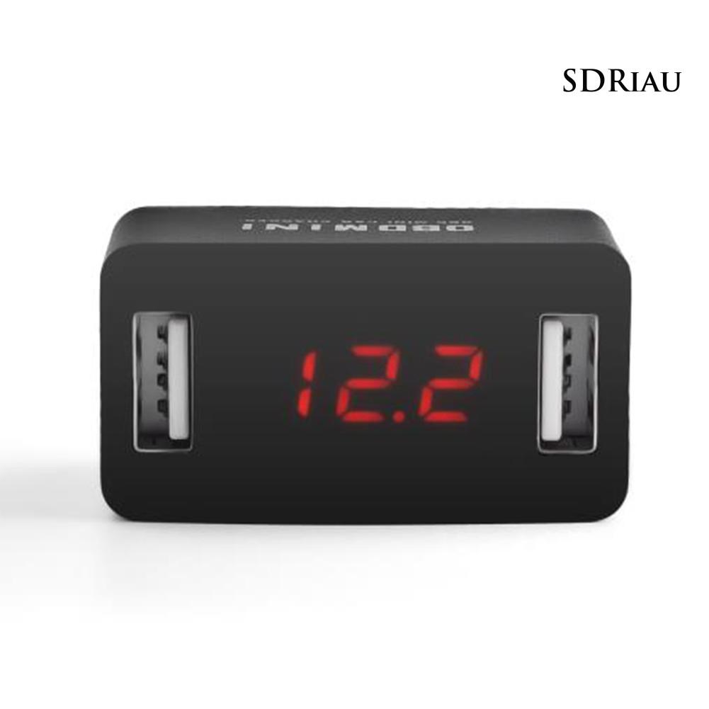 Tẩu Sạc Usb Mini Có Màn Hình Hiển Thị Điện Áp Trên Xe Hơi Qcd_Obd