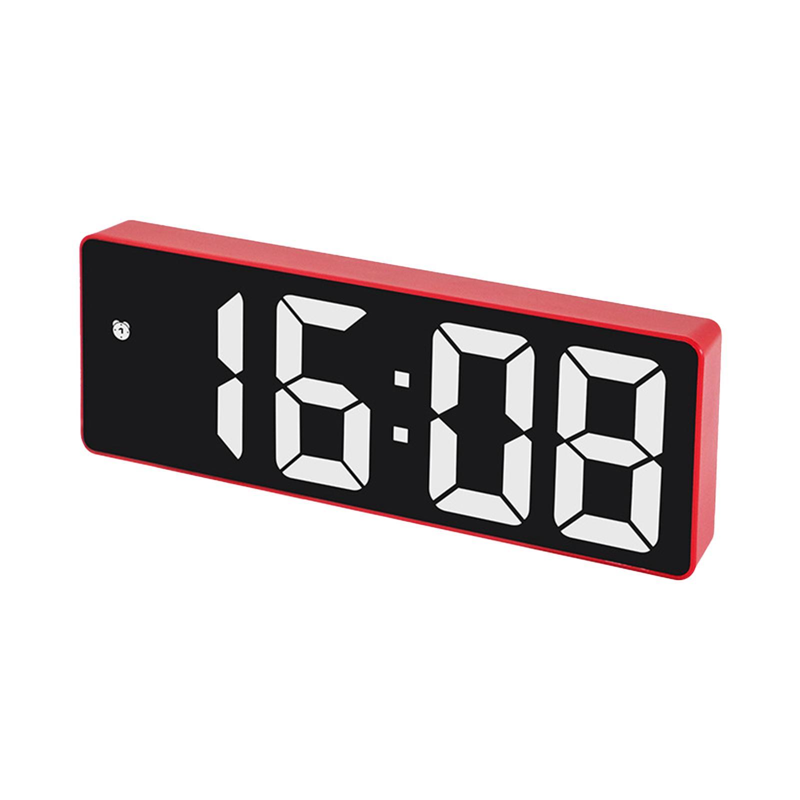 Digital 3inch Large Display 12/24H Bedside Red
