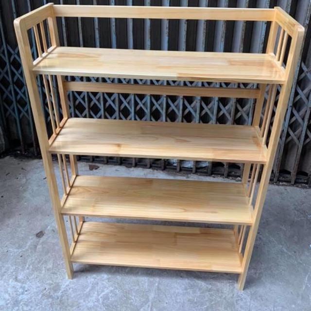 Kệ đa năng gỗ 4 tầng 80.120 giá rẻ. Giá để đồ