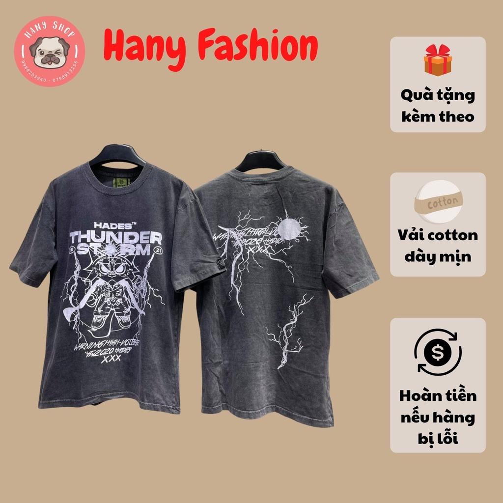 Áo thun unisex tay lỡ THUNDER STORM || Hany shop