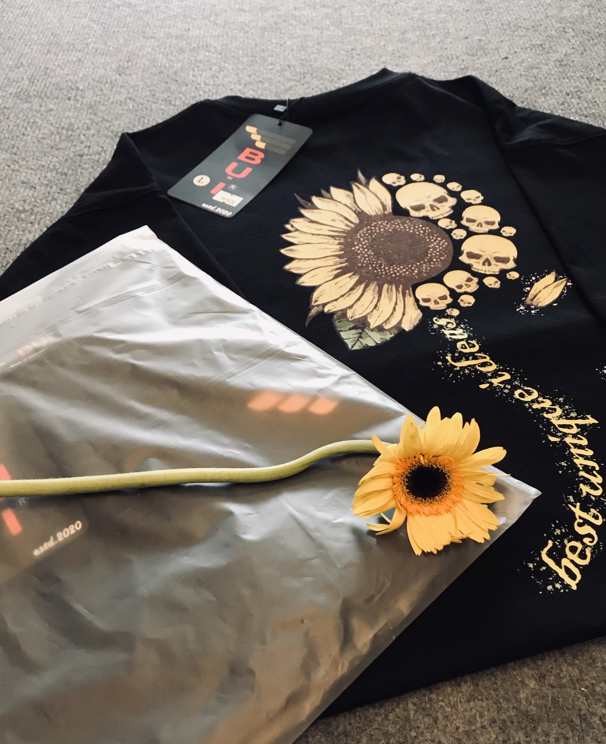 T-SHIRT BỤI #09 ÁO THUN UNISEX - SUNFLOWER OF SKULL