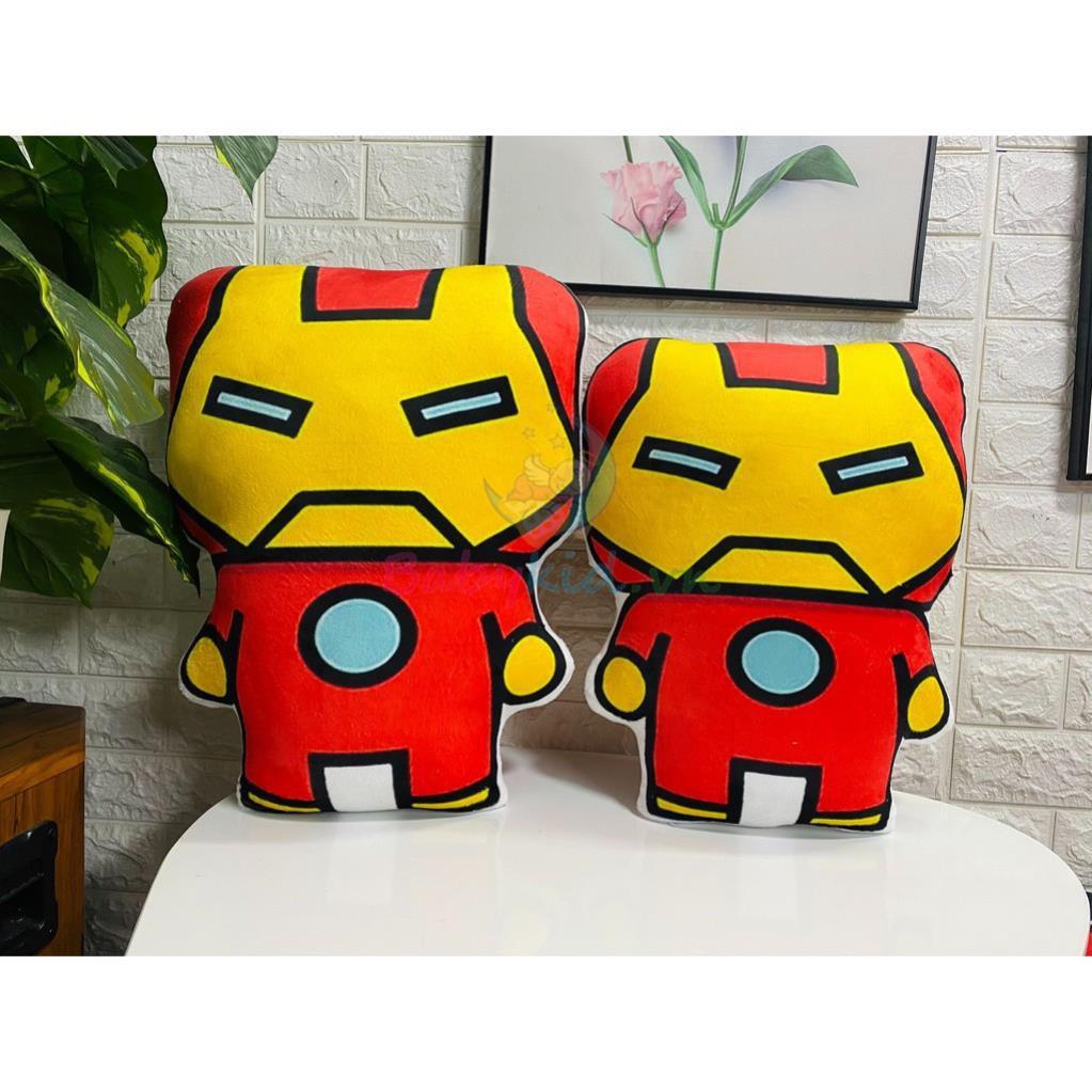 Gối ôm IRON Man, , size50-60cm, handmade Vn , vỏ nhung nhồi bông