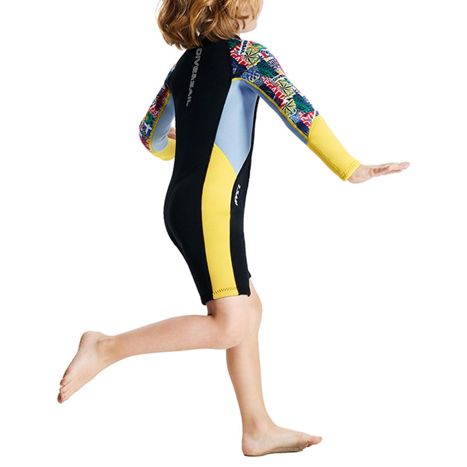 2.5mm Neoprene Wetsuit Kids Wetsuit Boys Sun Protection Thermal Swimsuit Wet Suit for Surfing Water Sports Boating Scuba Snorkeling Kayaking