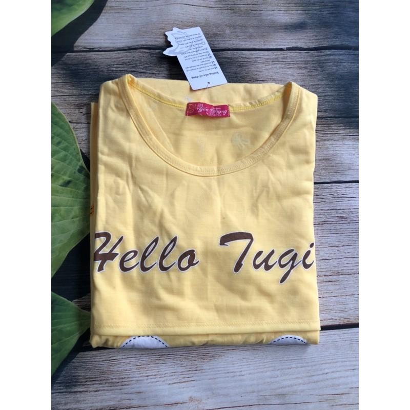 Bộ đồ bầu và sau sinh dài tay HELLO TAI THỎ chất cotton co giãn cực kì thoải mái BD929