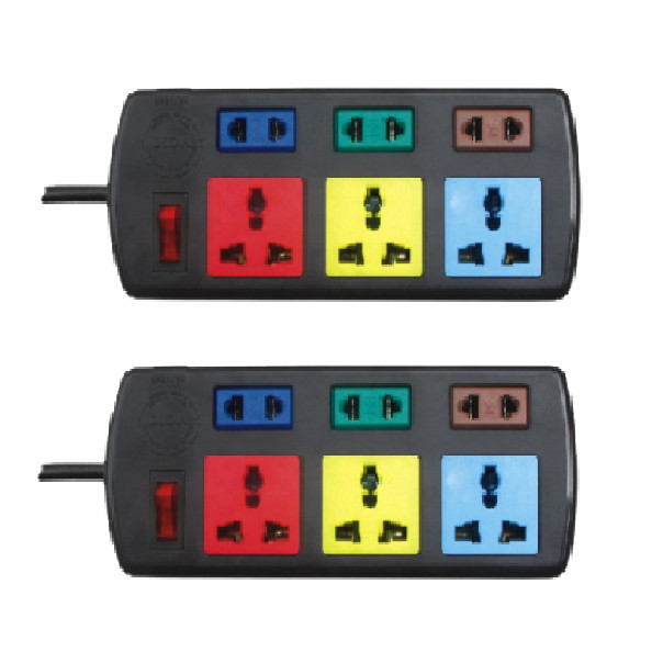 Bộ 2 Ổ cắm kéo dài đa năng kết hợp 6 ổ 3D3S52
