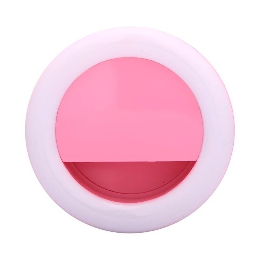 【ky】Rechargeable USB Clip-On Selfie Universal Mobile Phone LED Ring Fill Light