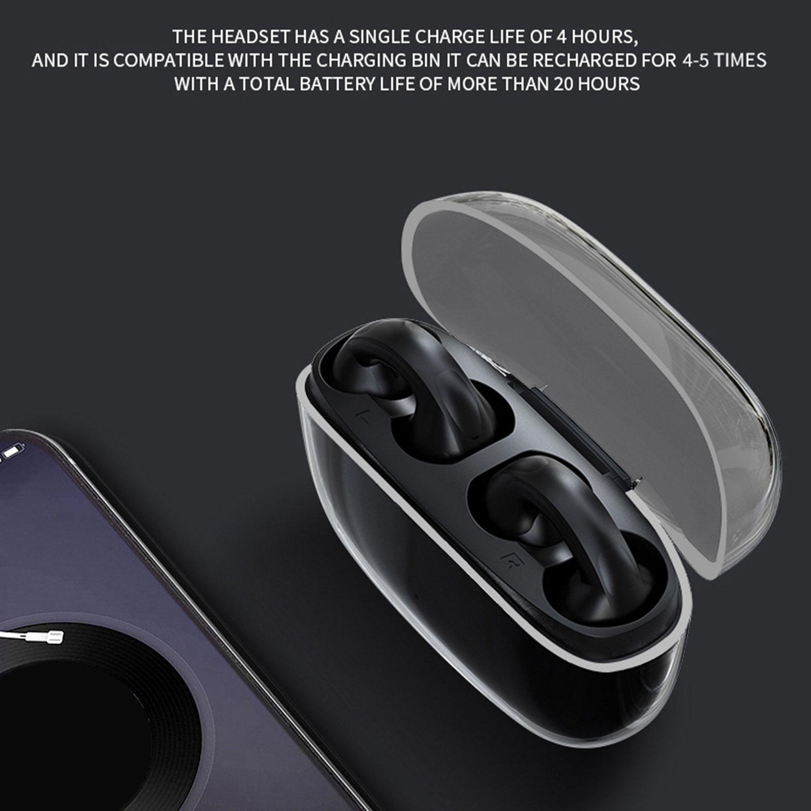 Wireless Ear Clip Headphone Low Latency Earphone for Running Driving Cycling