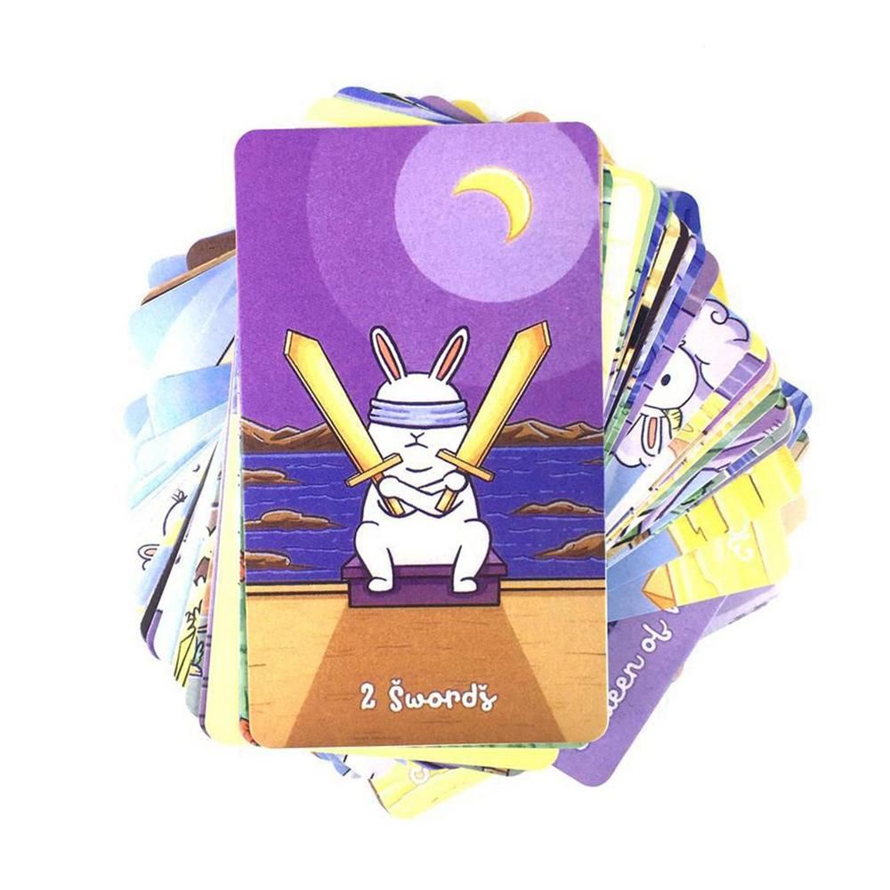 Bộ Bài Chubby Bun Tarot 78 Thẻ Mạ Tím, Hộp Sắt