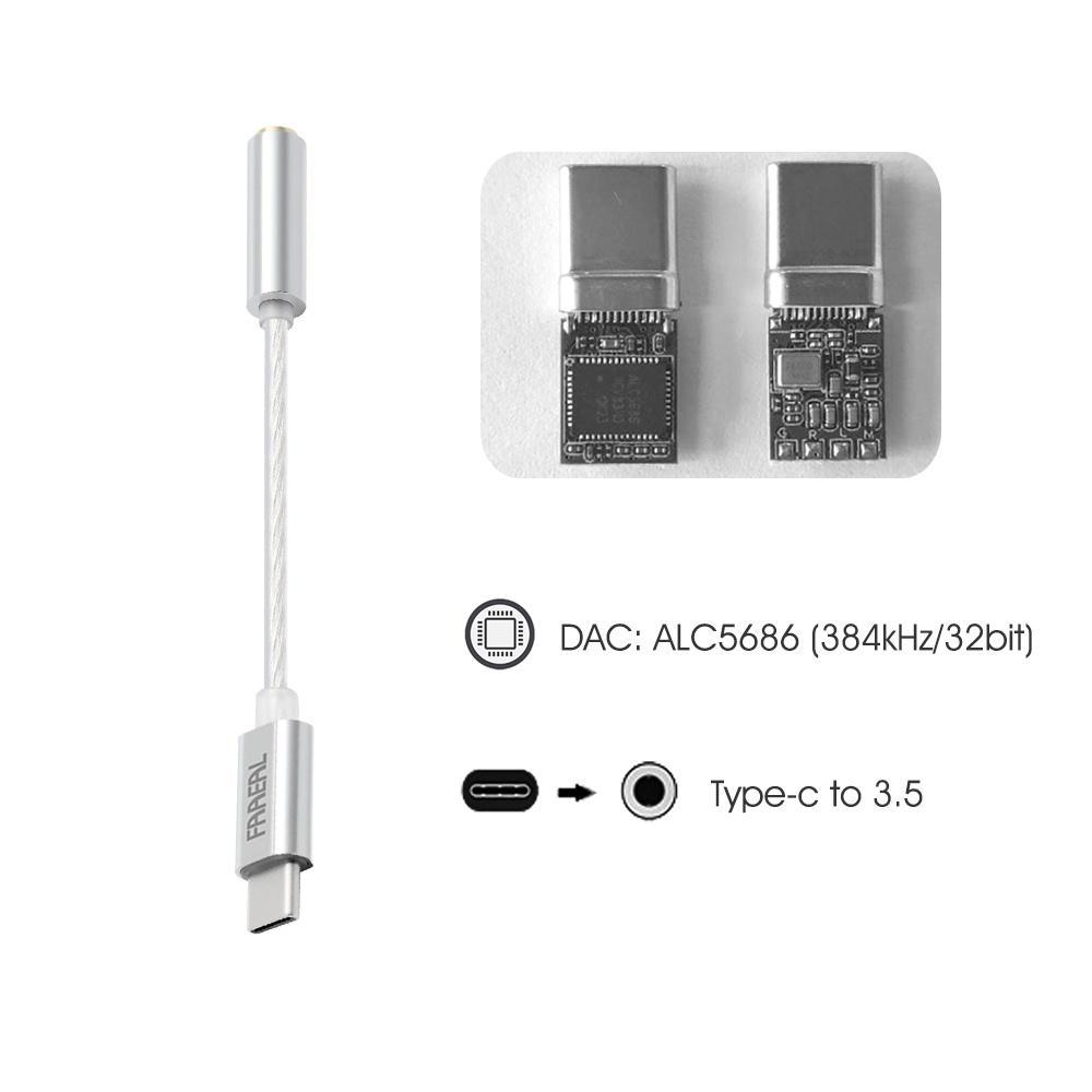 Cáp Chuyển Đổi Âm Thanh Type-C Sang 3.5mm Mạ Vàng / Bạc Cho Máy Tính Bảng Android