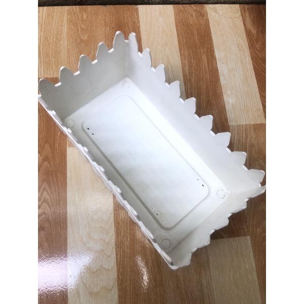 Chậu hàng rào chậu cây nhựa chậu bông hàng rào chậu hoa nhựa chữ nhật 20x10x9cm chậu bông chậu hoa chậu trồng cây có gai
