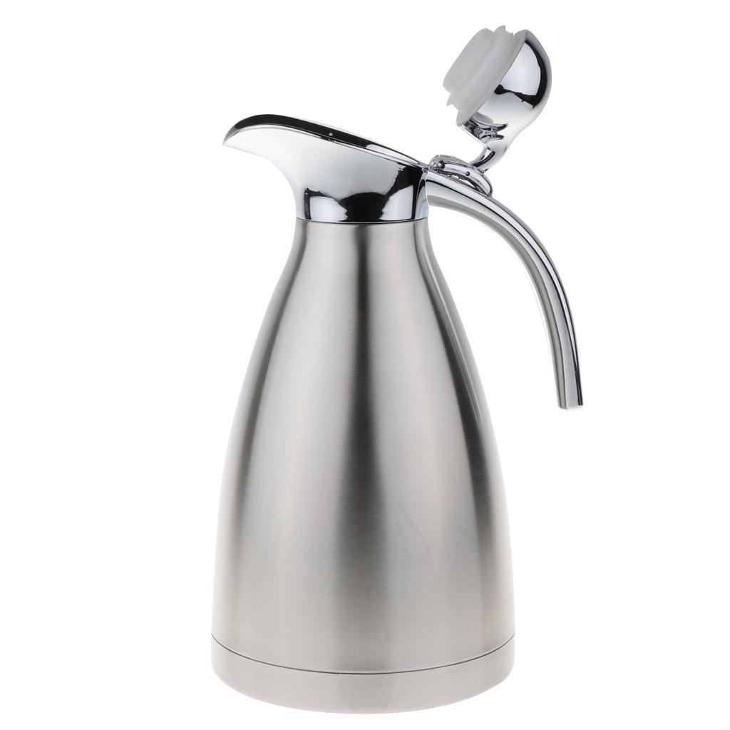 2Pcs  1 . 5L  Stainless  Vacuum  Insulated  Carafe / Coffee  Carafe  w /