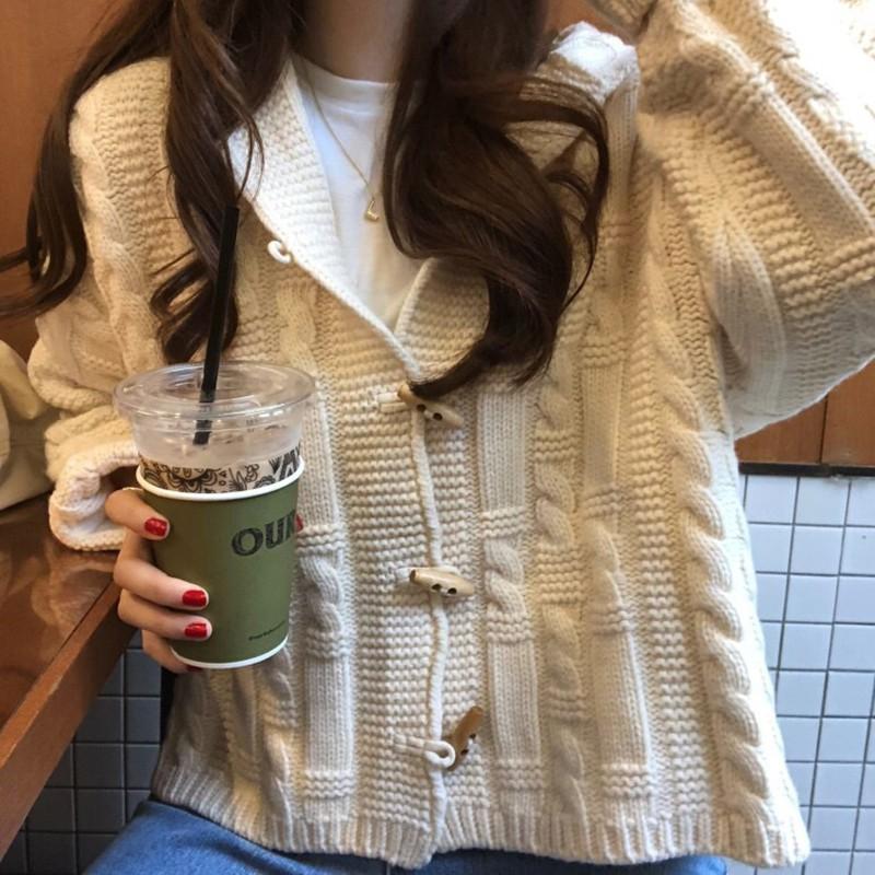 Áo khoác cardigan dệt kim màu trơn thanh lịch thời trang dành cho nữ