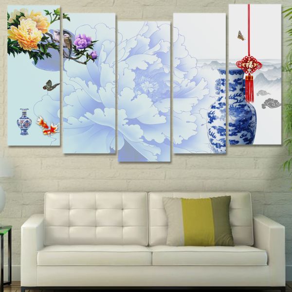 Tranh Canvas treo tường nghệ thuật | Bộ 5 bức | HLB_013