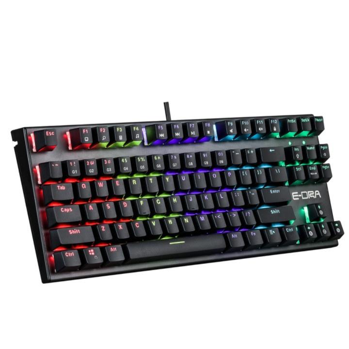 Bàn Phím Cơ Gaming EDRA EK3087v2 New 2021 - LED Rainbow - Bảo hành 24 tháng