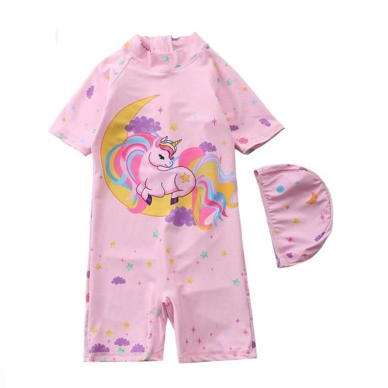 Đồ bơi bé gái liền thân pony hồng MS100157