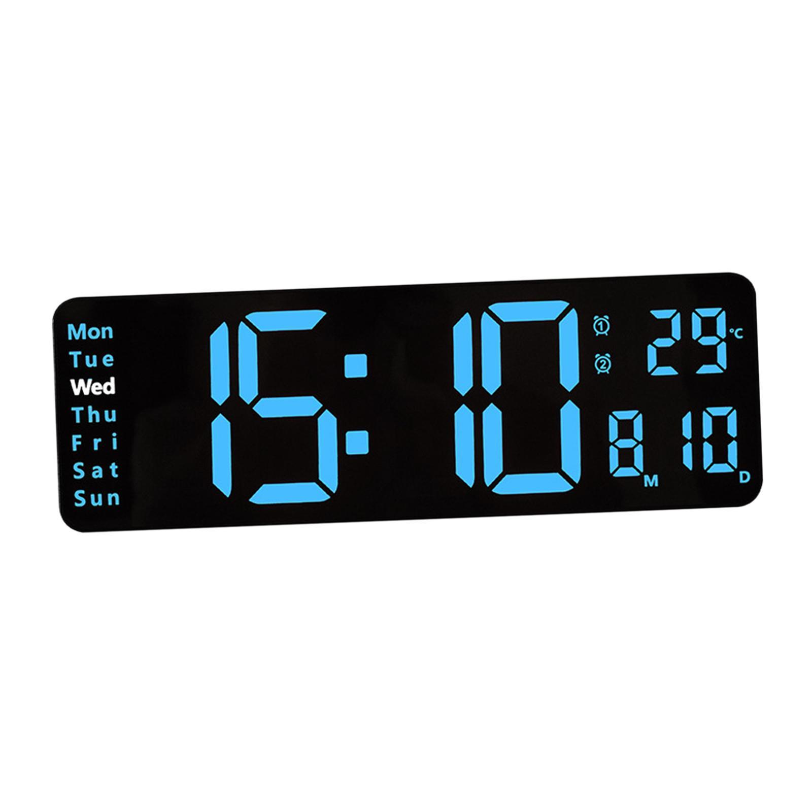 Modern LED Electronic Clock 2 Alarms Desk Clock for Shop Living Room Bedside