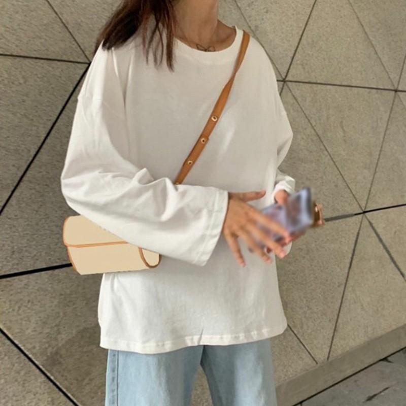 Áo Thun Nữ Tay Dài Màu Trơn Thời Trang