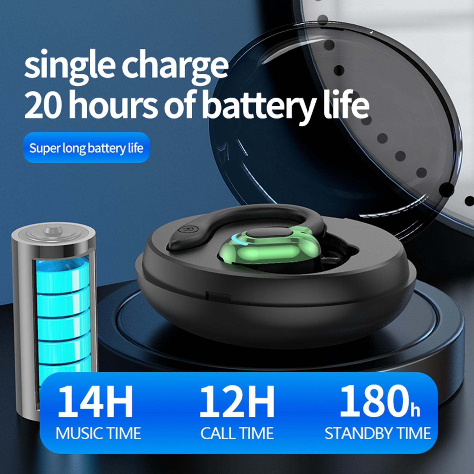 Sports Headset Low Latency Sweatproof Ear Hook for Fitness Business Black