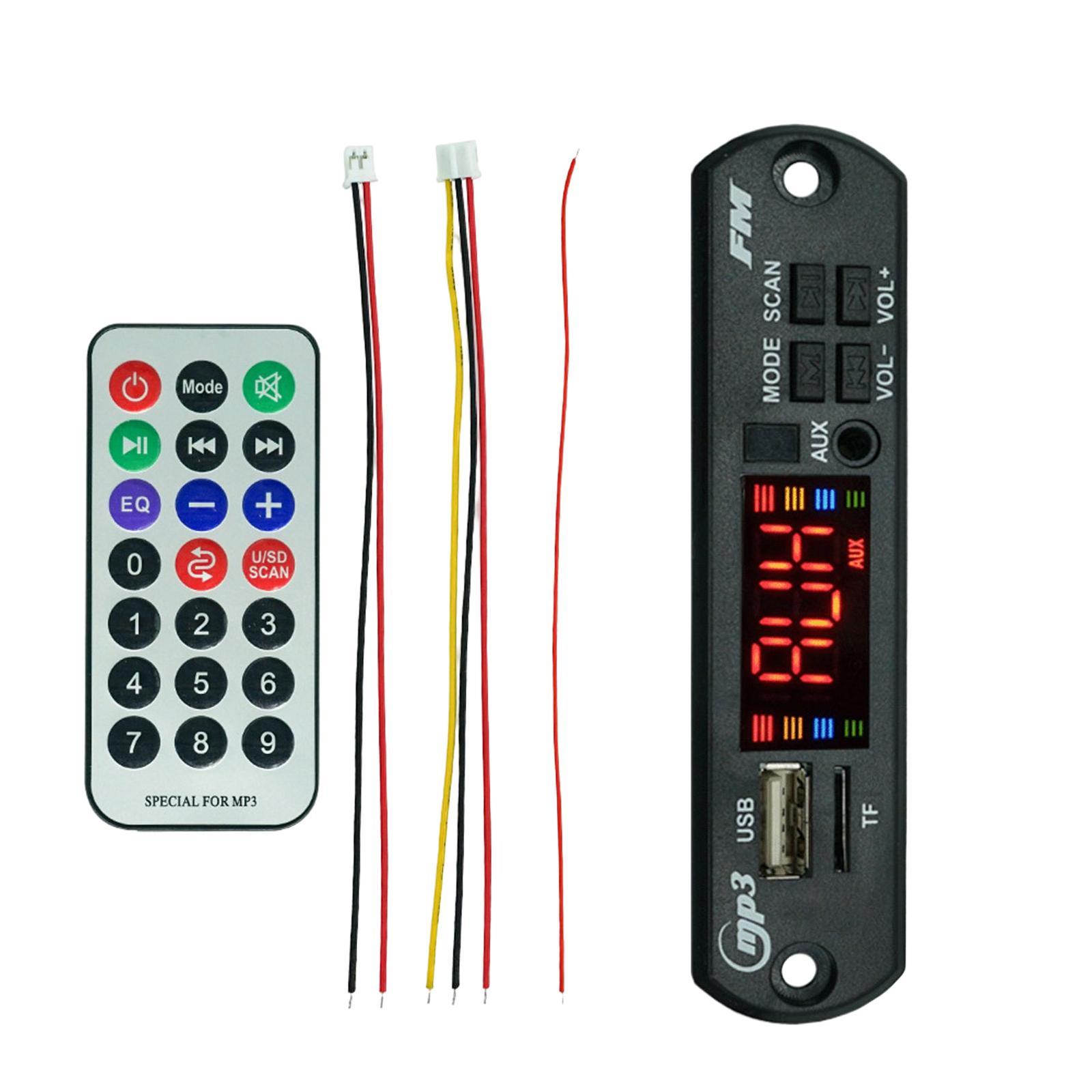 Multifunction BT MP3 Player Decoding Board with Remote Control 12V for Auto