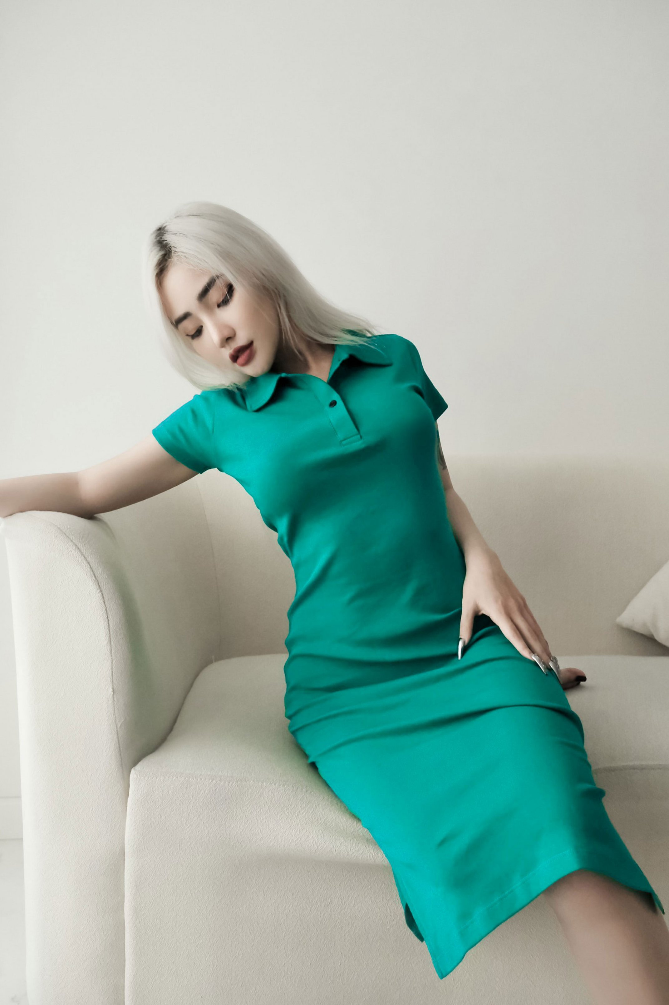 LAAS Đầm polo tay ngắn năng động trẻ trung