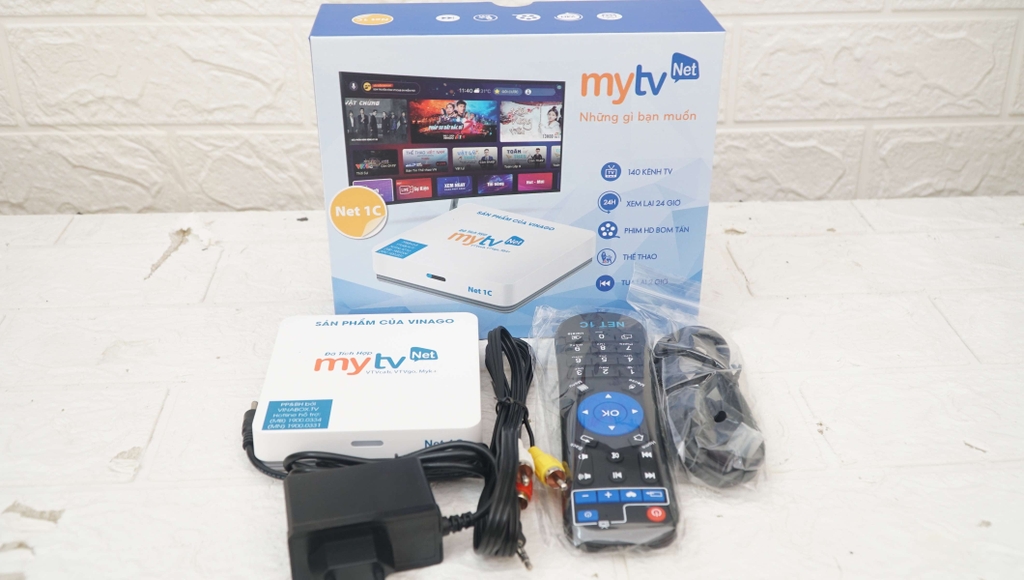 Đầu Android TVbox Mytv net Phiên bản Ram 2G/16G 4G/32G điều khiển IR- Xem 200 Kênh truyền hình miễn phí - Hàng Chính Hãng