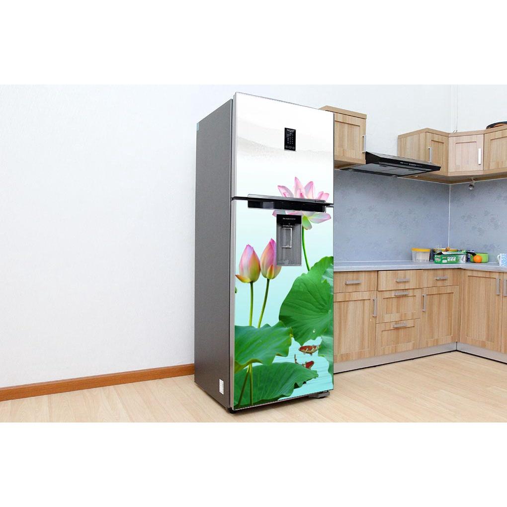 DECAL DÁN TỦ LẠNH MẪU SEN A ĐẸP - BỀN - SANG