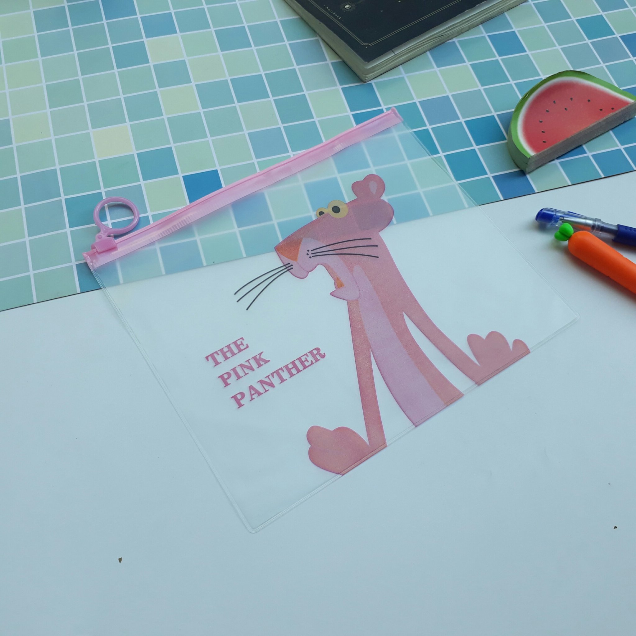 Túi Đựng Bút Viết Zip The Pink Panther