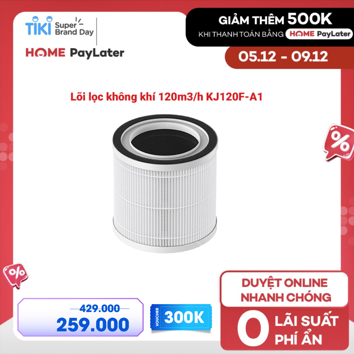 Lõi lọc máy lọc không khí H13 TCL Air Purifier KJ120F-A1-Bộ. lọc 3 lớp công nghệ Hepa. - Loại bỏ hiệu quả 99,97% các chất gây ô nhiễm cải thiện sự trong lành của không khí - .Dễ dàng thay đổi bộ lọc với máy lọc - Hàng chính hãng