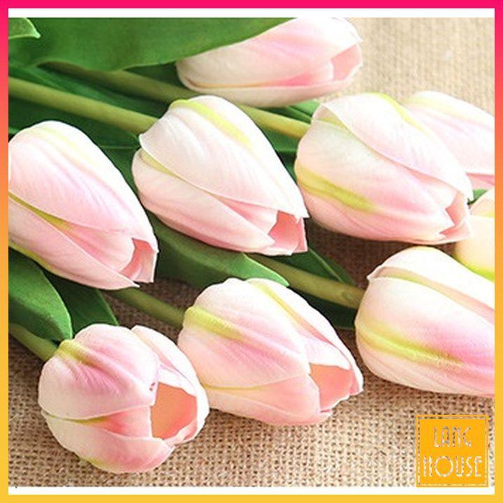 Hoa Giả Hoa Lụa - HOA TULIP CAO CẤP Dài 46cm