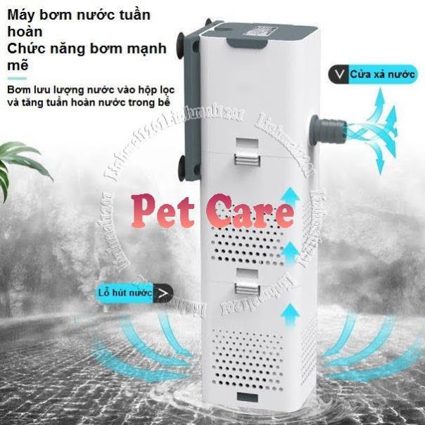 Máy lọc nước bơm oxy bể cá XQP nội địa cao cấp