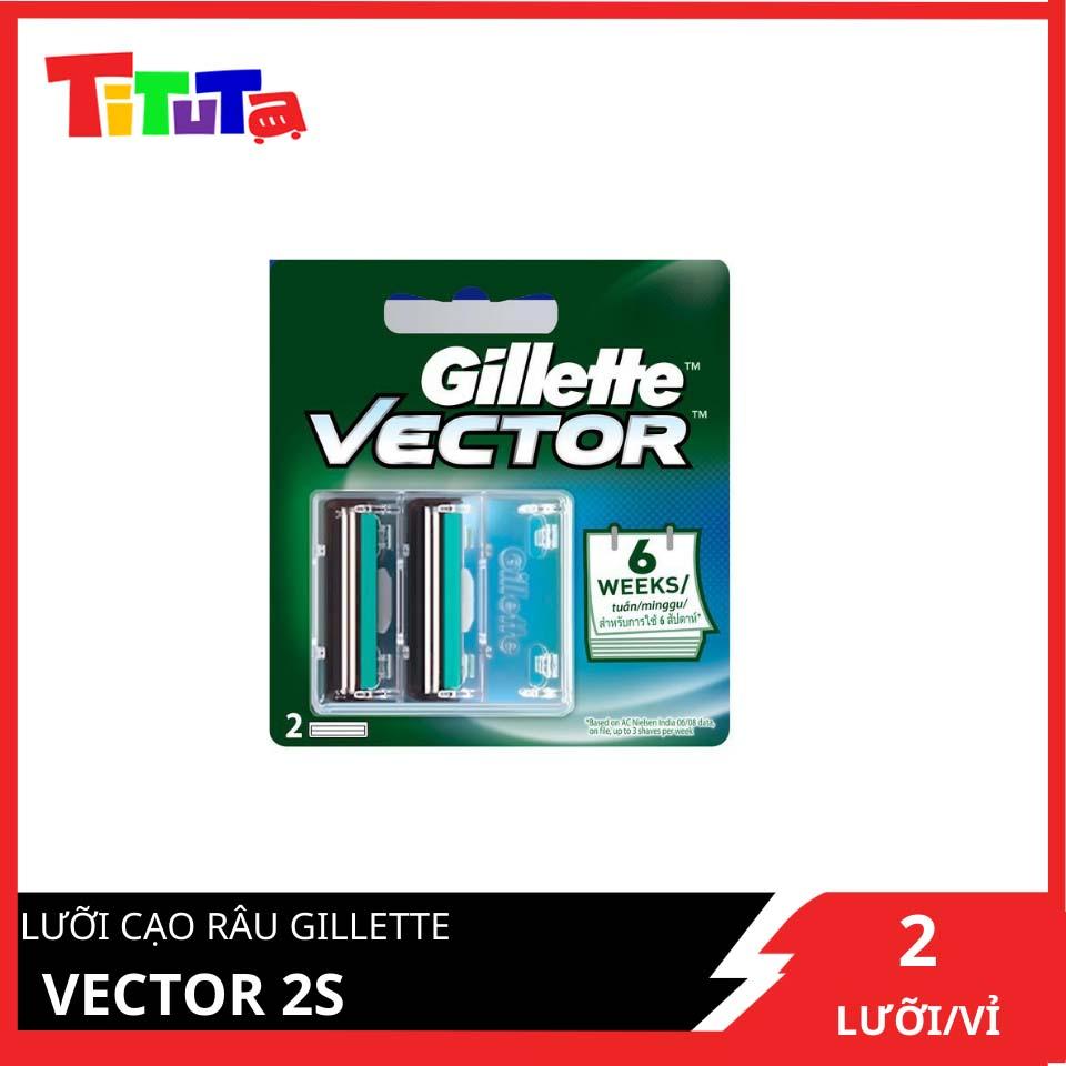 Lưỡi Dao Cạo Gillette Vector Plus Cart (Vỉ 2 Cái) - [8888826016182]