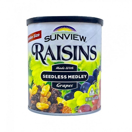 Nho khô Sunview Raisins Mỹ không hạt 3 màu - QuaTangMe Extaste