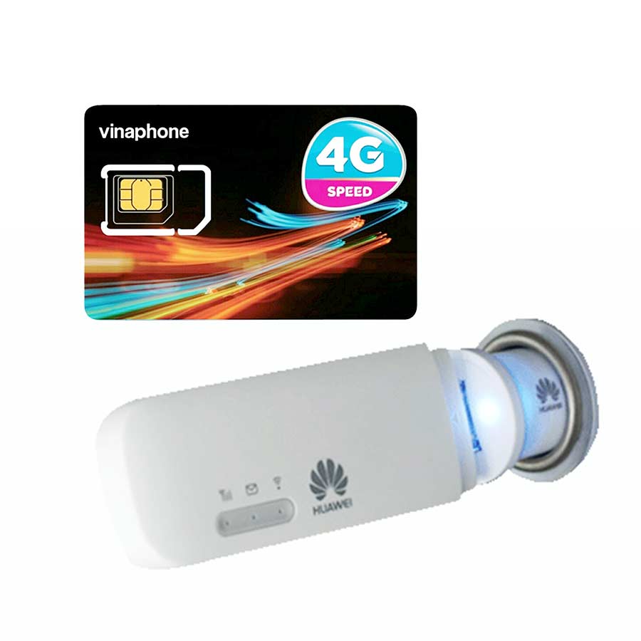 Huawei E8372 | USB 4G phát wifi Huawei E8372 tốc độ cao + Sim 4G Viaphone trọn Gói 12 Tháng | 5.5GB/Tháng  - Hàng Nhập Khẩu