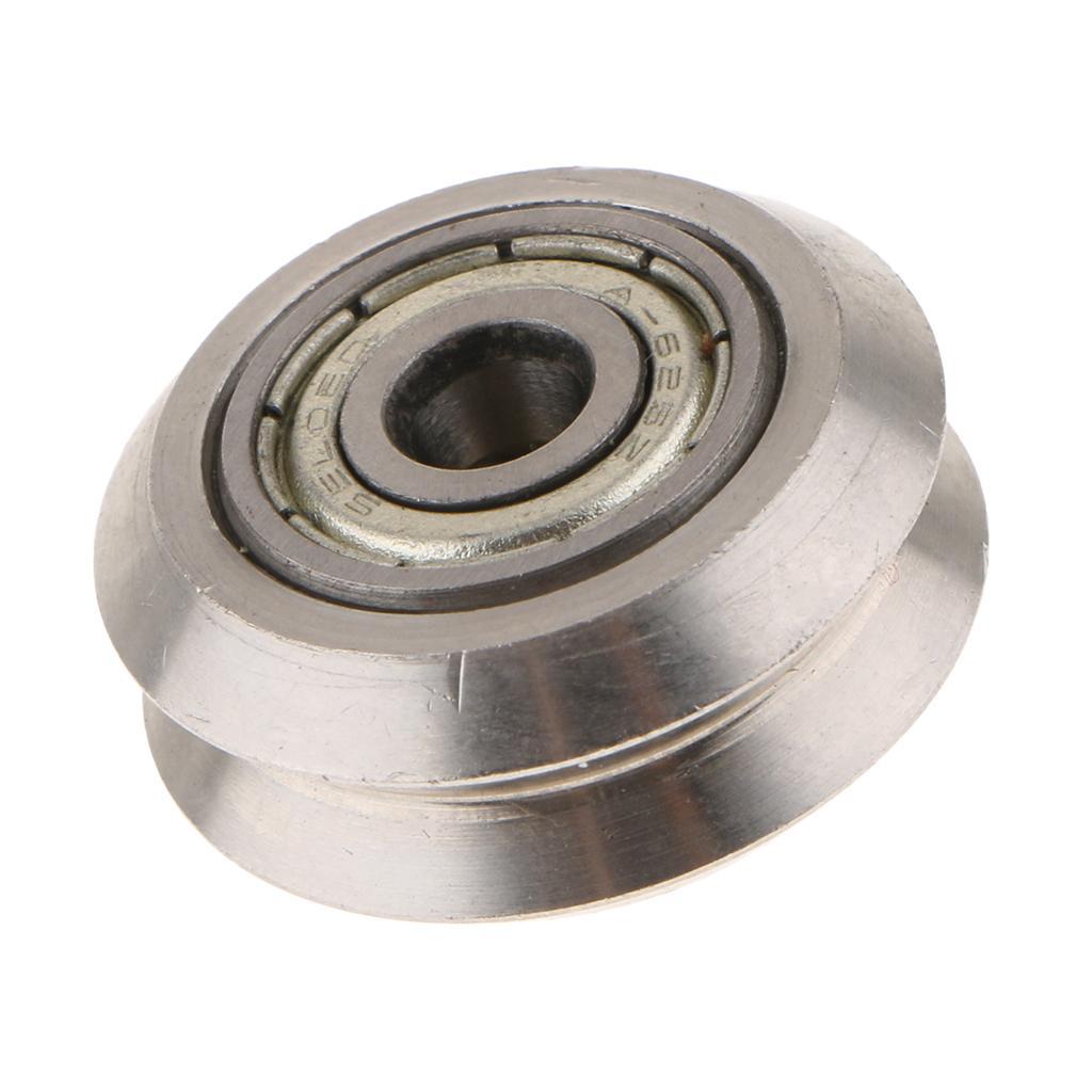 Stainless Steel 3D Printer Double-V Type Slot Metal Wheel Gear With Bearings