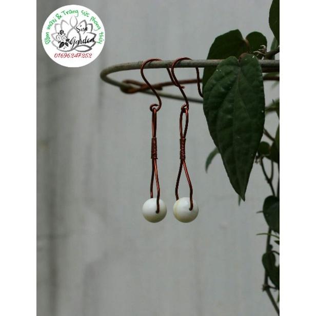 Bông tai dây đồng handmade