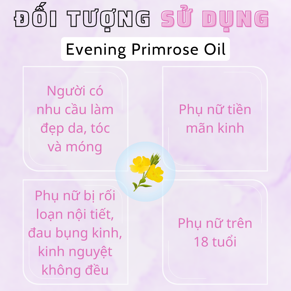 Viên uống tinh dầu hoa anh thảo Evening Primrose Oil VTM, hỗ trợ cân bằng nội tiết tố, làm đẹp da, tóc, móng - 15 ngày