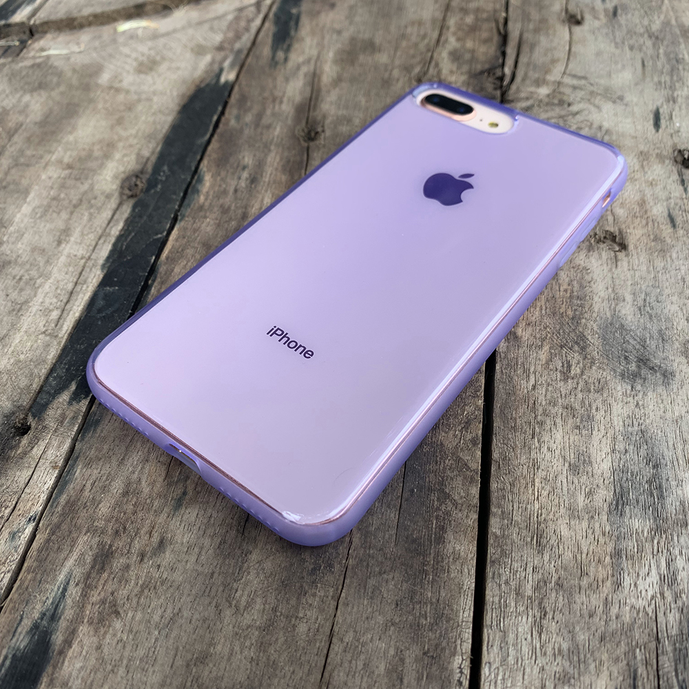 Ốp lưng dẻo cao cấp dành cho iPhone 7 Plus / iPhone 8 Plus - Màu tím mờ