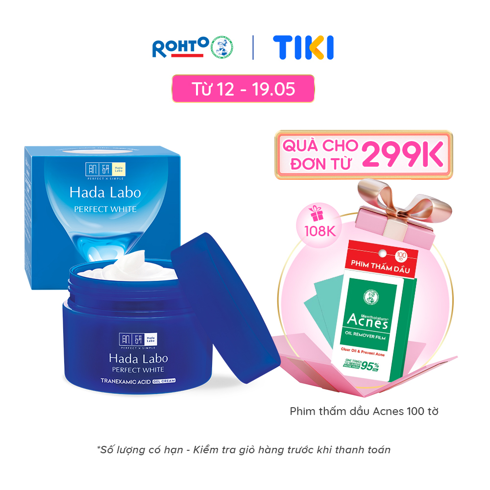 Kem dưỡng trắng dạng gel Hada Labo Perfect White Tranexamic Acid Cream 50g