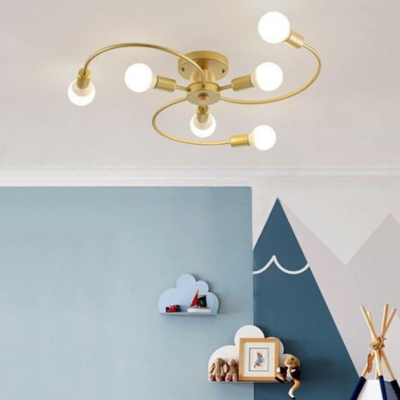 Đèn trần SEVER phong cách hiện đại, sang trọng loại 6 bóng - kèm bóng LED chuyên dụng - .