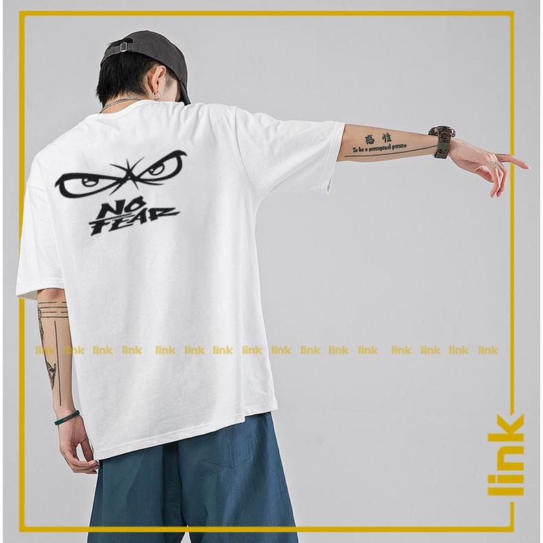 Áo tay lỡ NO FEAR trước sau dáng rộng nam nữ unisex