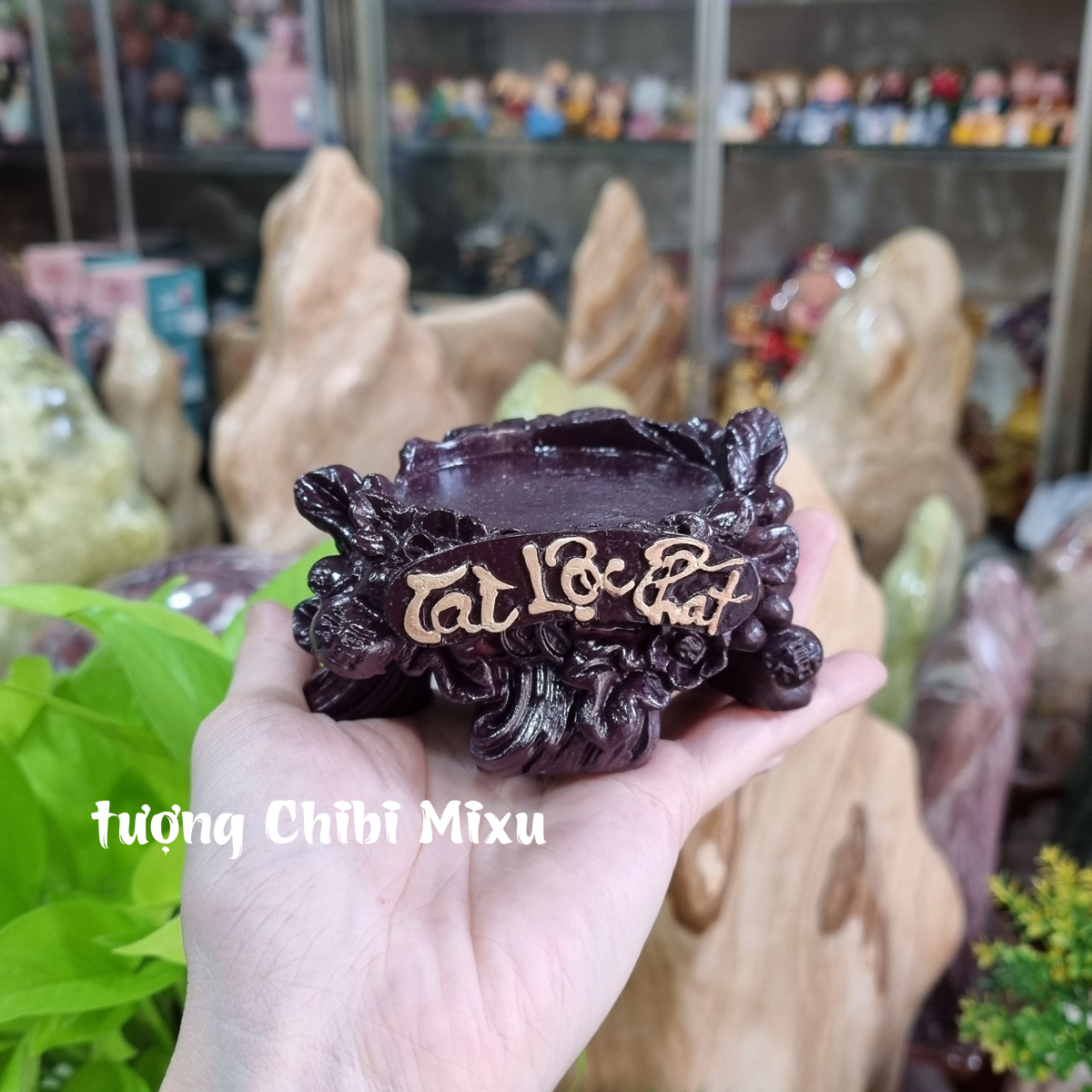 Chân đế 1 ô Tài Lộc Phát hình gốc cây trang trí