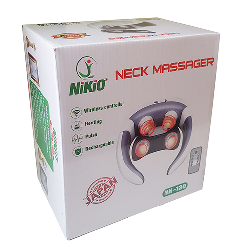 Máy massage cổ 4 điện cực xung điện trị liệu Nikio NK-130 - Hỗ trợ điều trị đau nhức, mỏi cổ