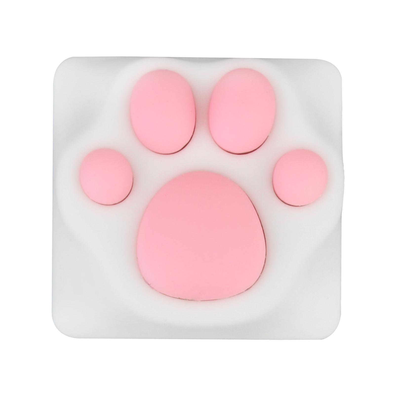 Customized ABS Silicone Kitty Paw Cat Paws Pad Keyboard key Caps White
